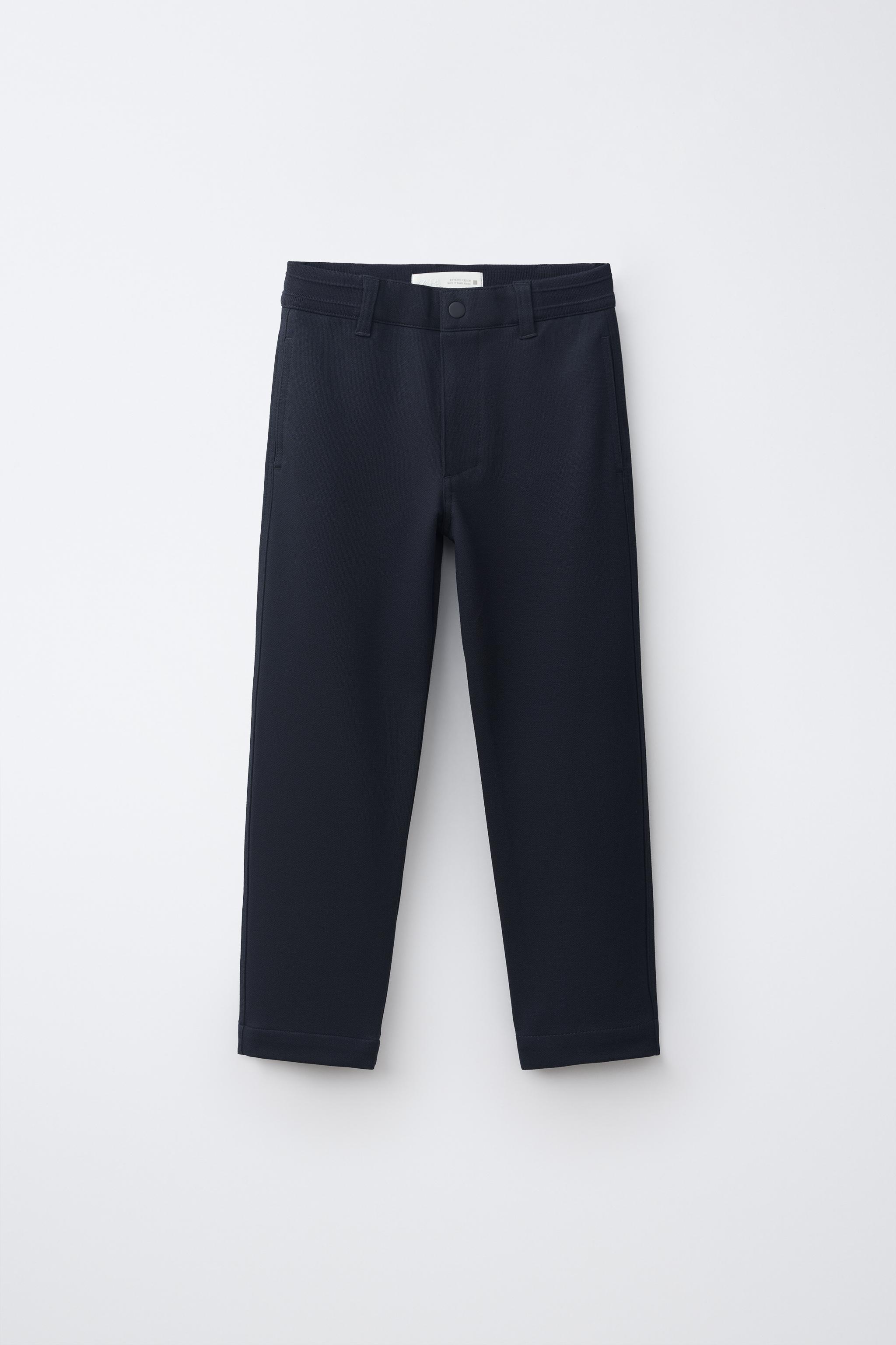 PANTALON DROIT TAILLE BORD-CÔTE